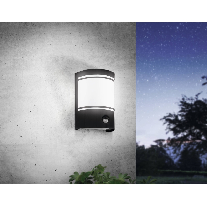 Eglo - Außenwandleuchte mit Sensor 1xE27/40W/230V IP44