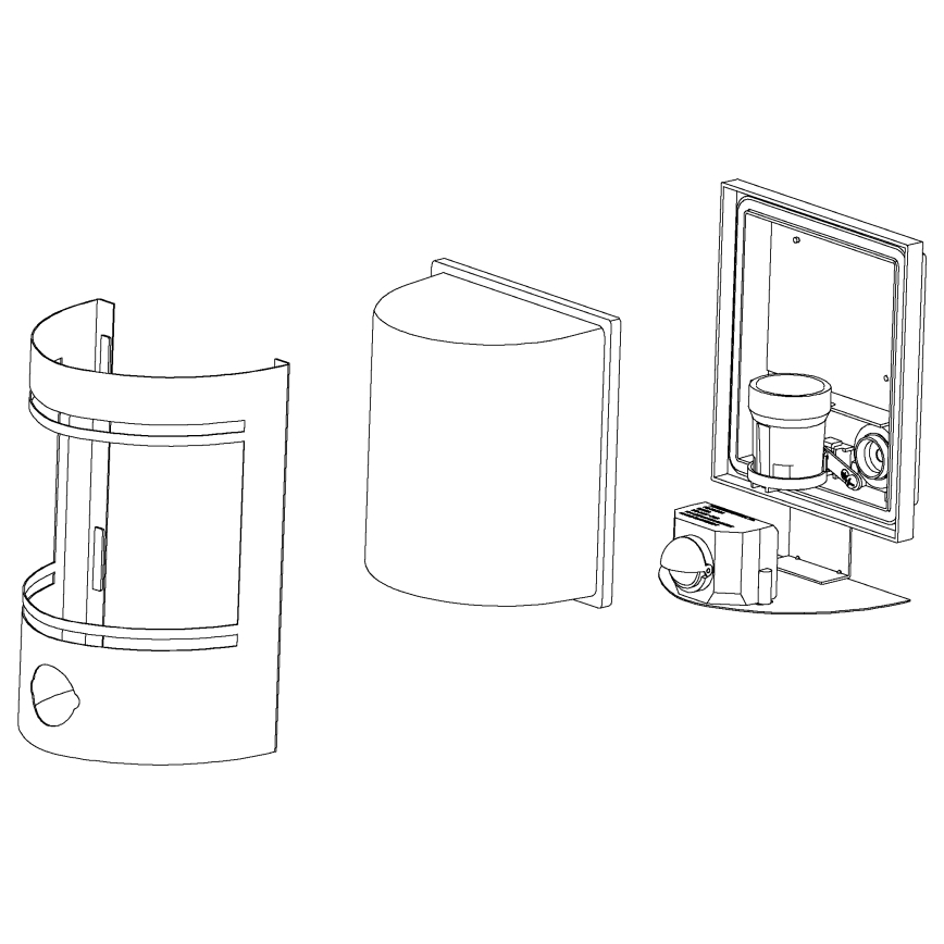 Eglo - Außenwandleuchte mit Sensor 1xE27/40W/230V IP44