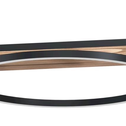 Eglo - LED dimmbare Pendelleuchte mit Seilabhängung 2xLED/12,5W/230V+LED/15,5W 3000K braun/schwarz