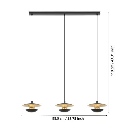 Eglo - LED-Kronleuchter an einer Schnur  3xGU10/4,5W/230V