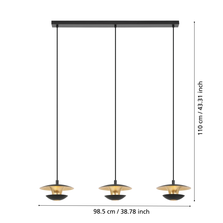 Eglo - LED-Kronleuchter an einer Schnur  3xGU10/4,5W/230V