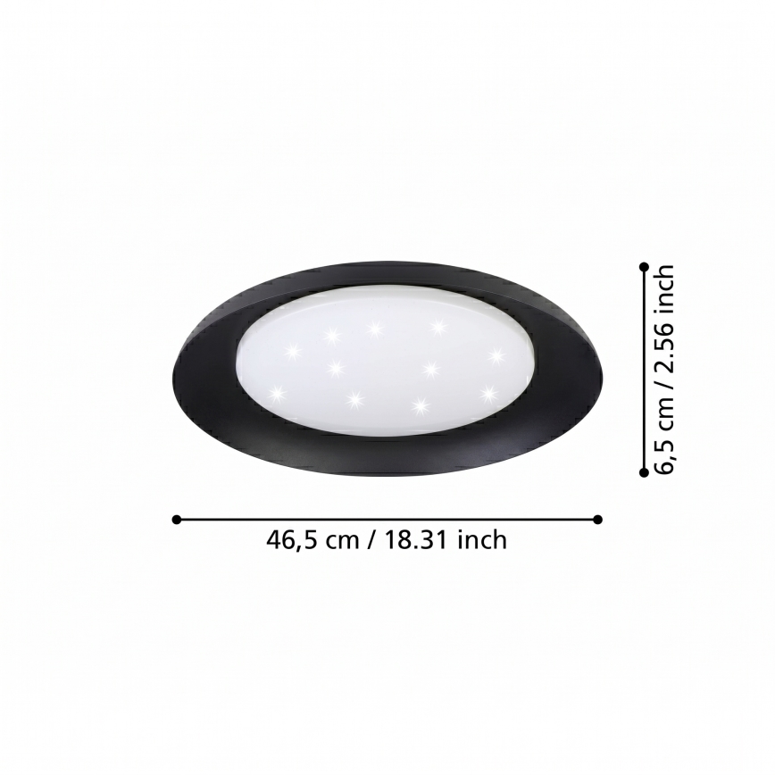 Eglo 99703 - LED-Deckenleuchte PENJAMO LED/17,1W/230V schwarz