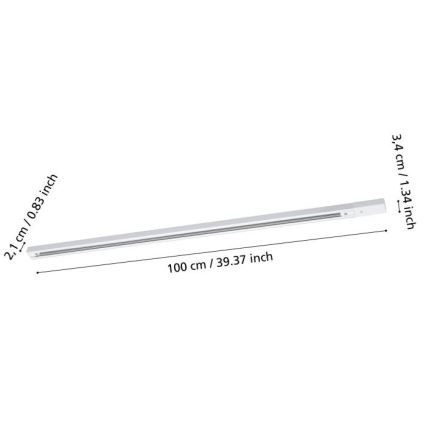 Eglo - Schienensystem TB 1 m weiß