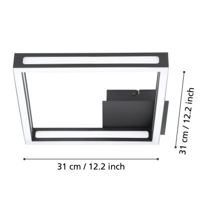 Eglo - LED-Deckenleuchte LED/11,2W/230V schwarz