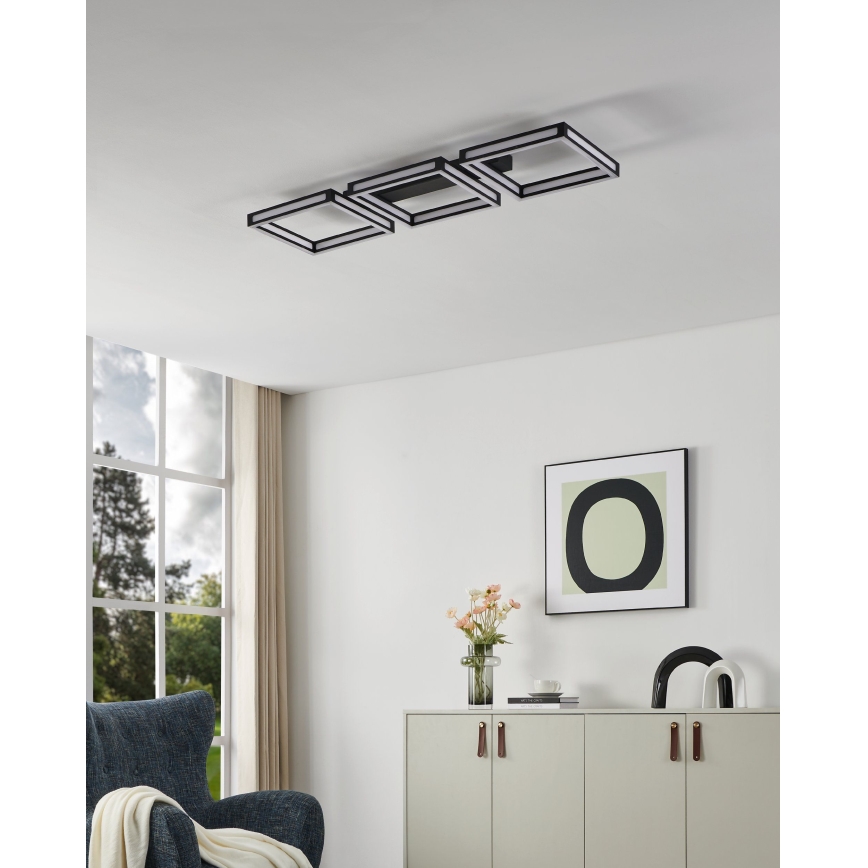 Eglo - LED-Deckenleuchte 3xLED/11,2W/230V schwarz