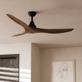 Eglo - Deckenventilator Ø 132 cm, braun + Fernbedienung