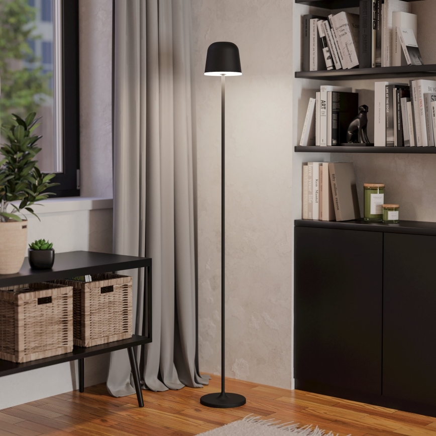 Eglo - Dimm- und aufladbare LED-Outdoor-Stehleuchte LED/4,3W/5V 2400/3000/4000K IP54 schwarz