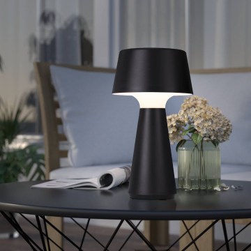 Eglo - Dimmbare, aufladbare LED-Tischleuchte für den Außenbereich LED/3W/5V 2200/3000/4000K 2000 mAh IP44 schwarz