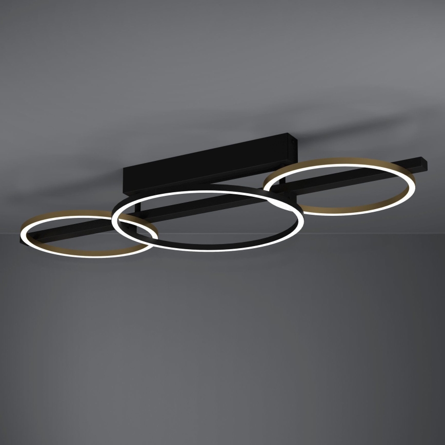 Eglo - Dimmbare LED-Anbauleuchte 2xLED/12,5W/230V + LED/15,5W 3000K schwarz