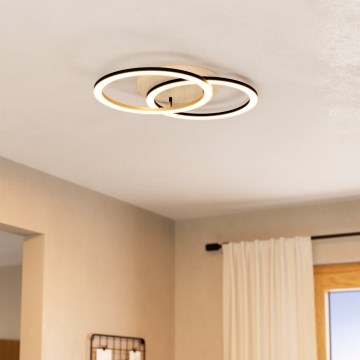 Eglo - Dimmbare LED-Deckenleuchte 2xLED/16W/230V 2700-6500K beige/schwarz ZigBee
