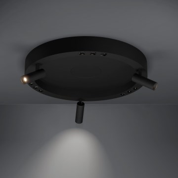 Eglo - Dimmbare LED-Deckenleuchte 3xLED/8W/230V + 3xLED/8,5W 3000K schwarz + Fernbedienung