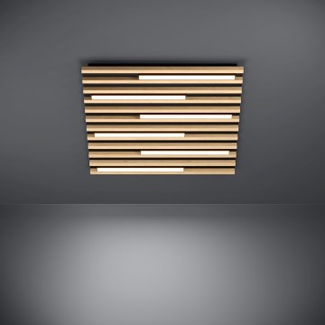 Eglo - Dimmbare LED-Deckenleuchte 6xLED/8,5W/230V 3000K 57,5x57,5 cm braun