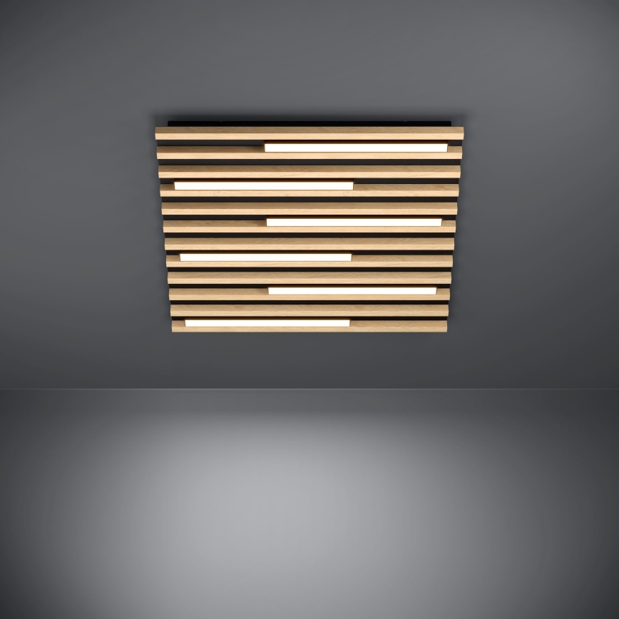 Eglo - Dimmbare LED-Deckenleuchte 6xLED/8,5W/230V 3000K 57,5x57,5 cm braun