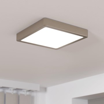 Eglo - Dimmbare LED-Deckenleuchte LED/17W/230V matt-chrom 21x21 cm