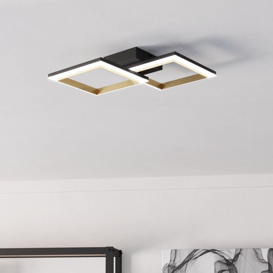 Eglo - Dimmbare LED-Deckenleuchte LED/18,4W/230V 4000K schwarz/golden