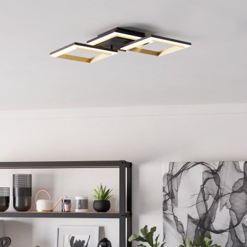 Eglo - Dimmbare LED-Deckenleuchte LED/20W/230V 4000K schwarz/golden