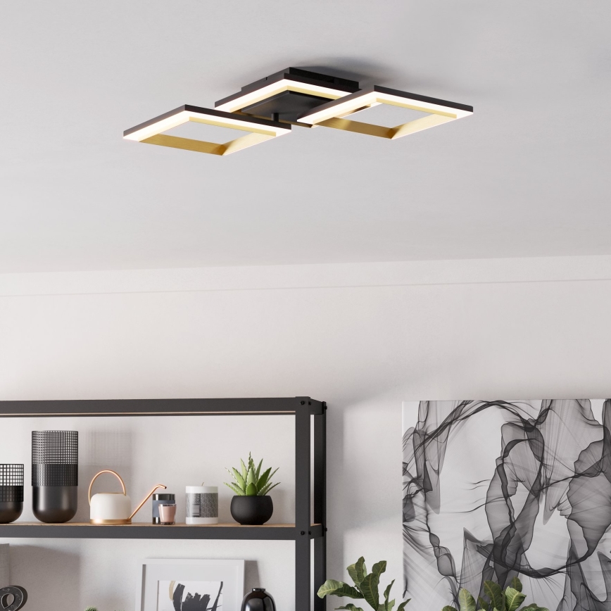 Eglo - Dimmbare LED-Deckenleuchte LED/20W/230V 4000K schwarz/golden