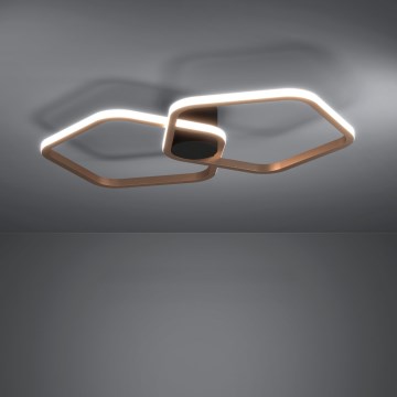 Eglo - dimmbare LED-Deckenleuchte LED/20W/230V, goldfarben + Fernbedienung