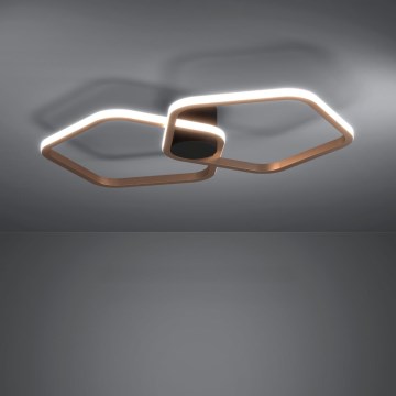 Eglo - Dimmbare LED-Deckenleuchte LED/20W/230V, Messing, inkl. Fernbedienung