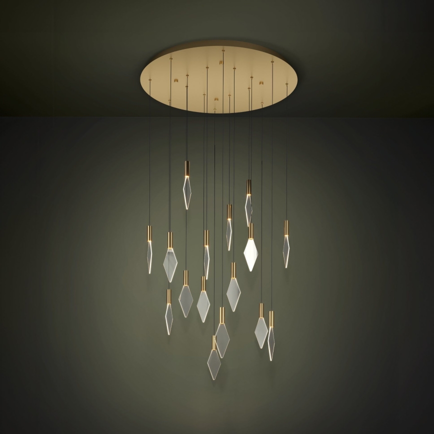 Eglo - Dimmbare LED-Hängeleuchte 16xLED/3,3W/230V 3000K d 78 cm golden
