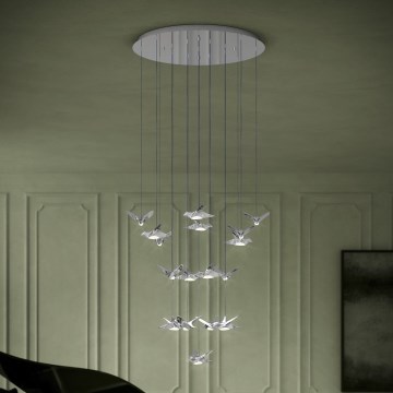 Eglo - Dimmbare LED-Hängeleuchte 17xLED/3W/230V 3000K glänzendes Chrom