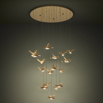 Eglo - Dimmbare LED-Hängeleuchte 17xLED/3W/230V 3000K golden