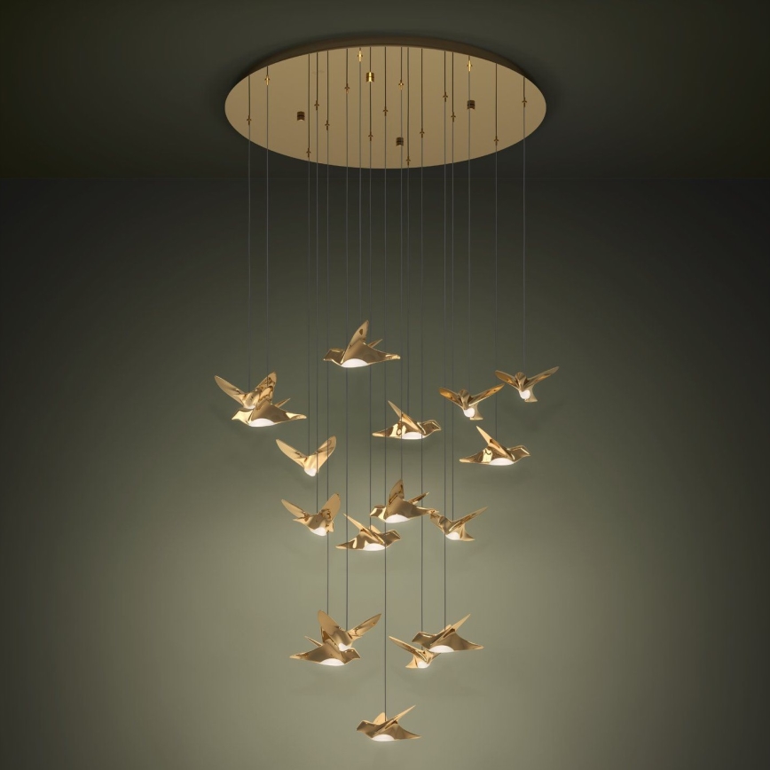 Eglo - Dimmbare LED-Hängeleuchte 17xLED/3W/230V 3000K golden