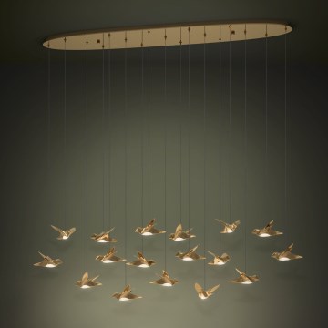 Eglo - Dimmbare LED-Hängeleuchte 17xLED/3W/230V 3000K golden
