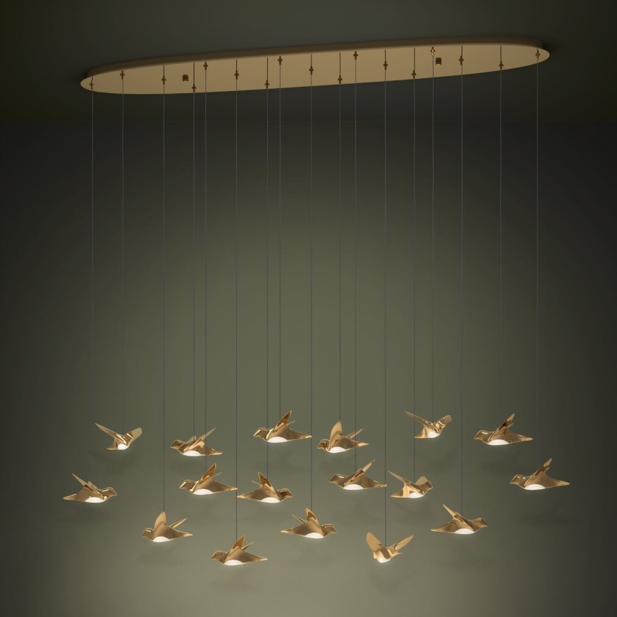 Eglo - Dimmbare LED-Hängeleuchte 17xLED/3W/230V 3000K golden