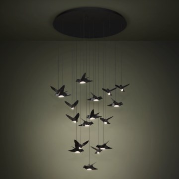 Eglo - Dimmbare LED-Hängeleuchte 17xLED/3W/230V 3000K schwarz