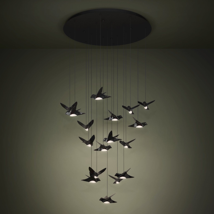 Eglo - Dimmbare LED-Hängeleuchte 17xLED/3W/230V 3000K schwarz