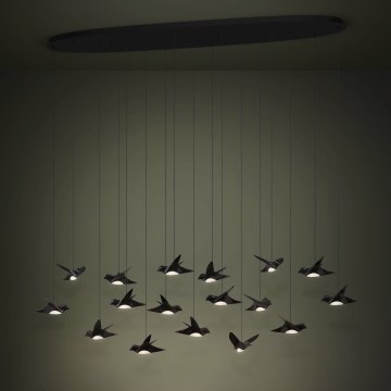 Eglo - Dimmbare LED-Hängeleuchte 17xLED/3W/230V 3000K schwarz