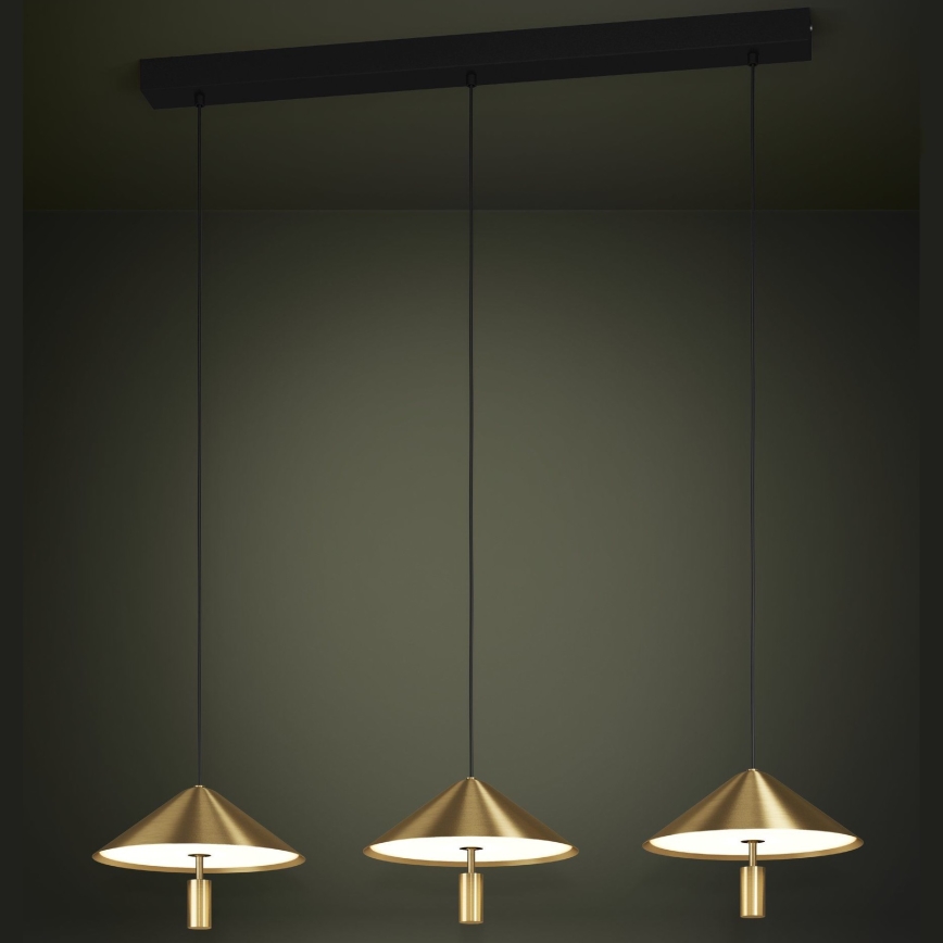 Eglo - Dimmbare LED-Hängeleuchte 3xLED/12W/230V 3000K golden