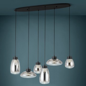 Eglo - Dimmbare LED-Hängeleuchte 6xLED/5,4W/230V 2700K rauchig