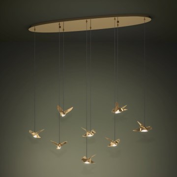 Eglo - Dimmbare LED-Hängeleuchte 8xLED/4,2W/230V 3000K golden
