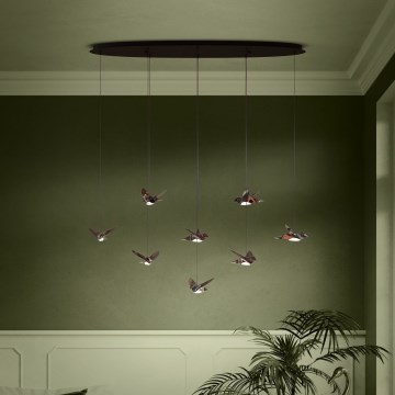 Eglo - Dimmbare LED-Hängeleuchte 8xLED/4,2W/230V 3000K schwarz