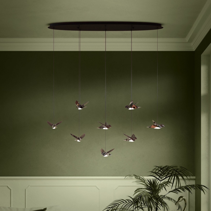 Eglo - Dimmbare LED-Hängeleuchte 8xLED/4,2W/230V 3000K schwarz