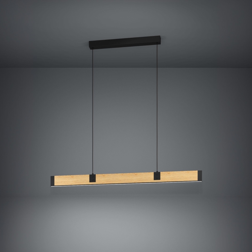 Eglo - Dimmbare LED-Hängeleuchte LED/28,8W/230V 3000K schwarz/braun