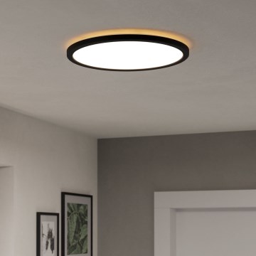 Eglo - Dimmbare LED-Outdoor-Deckenleuchte LED/18,5W/230V 2700-6500K d 38,9 cm IP44 schwarz + Fernbedienung