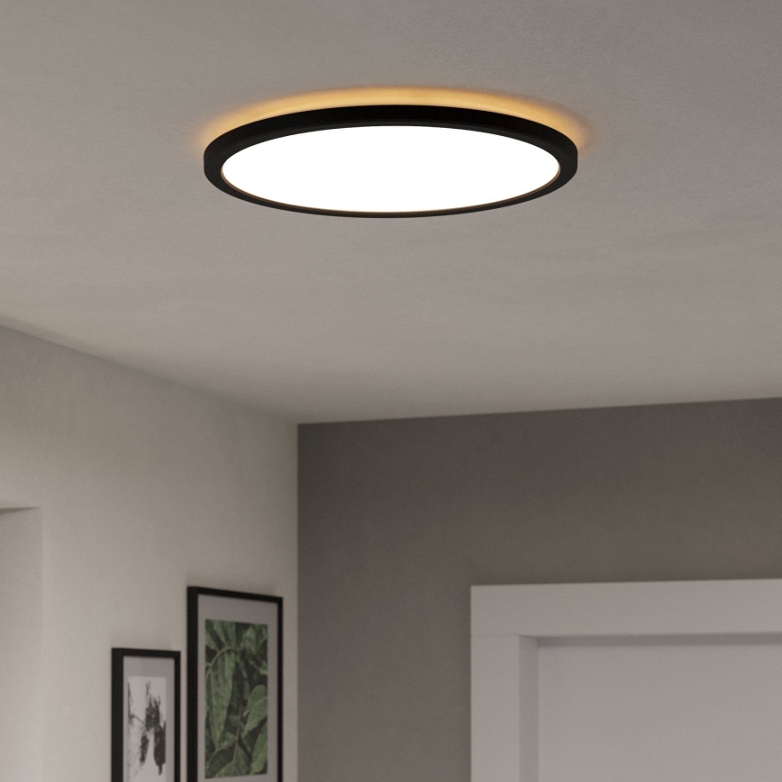 Eglo - Dimmbare LED-Outdoor-Deckenleuchte LED/18,5W/230V 2700-6500K d 38,9 cm IP44 schwarz + Fernbedienung