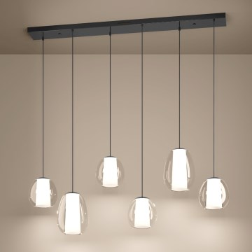 Eglo - Dimmbare LED-Pendelleuchte an Kabel 2xLED/7W/230V + 4xLED/5,5W + 6xLED/1,6W schwarz/chrom