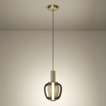 Eglo - Dimmbare LED-Pendelleuchte an Kabel LED/5,5W/230V + LED/1,6W 2200-6500K Ø 21 cm Gold