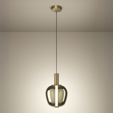 Eglo - dimmbare LED-Pendelleuchte mit Kabelaufhängung LED/6W/230V + LED/1,6W goldfarben