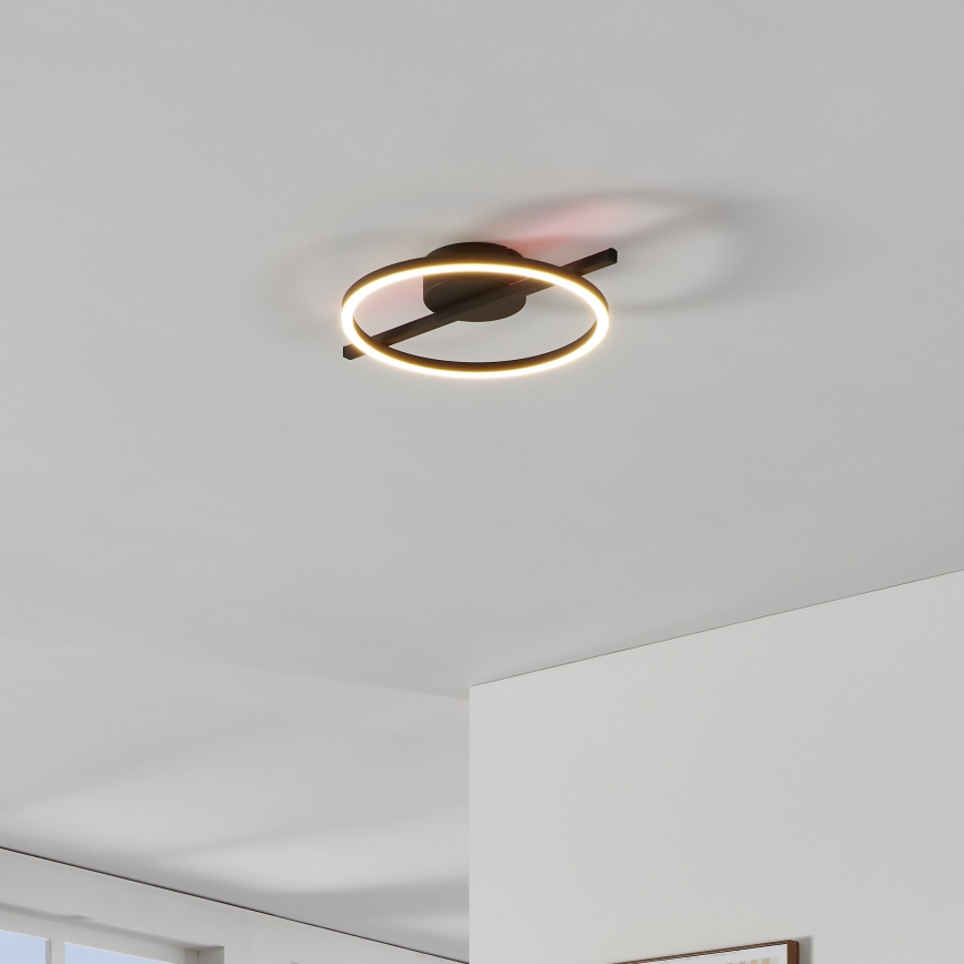 Eglo - Dimmbare LED-RGBW-Deckenleuchte LED/17W/230V 2700-6500K schwarz + Fernbedienung