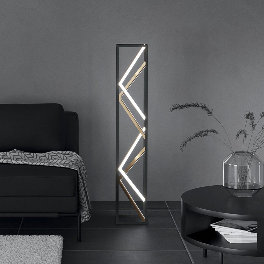 Eglo - Dimmbare LED-Stehleuchte LED/23W/230V 2700-6500K schwarz/golden + Fernbedienung