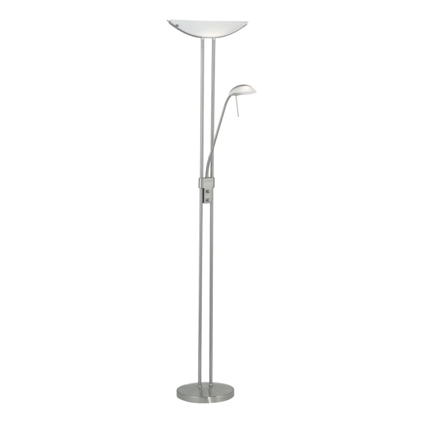 EGLO - Dimmbare Stehleuchte BAYA 1xR7s/230W+1xG9/33W matt Chrom