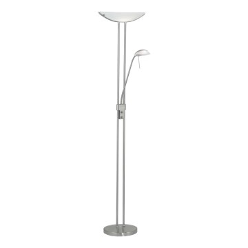 EGLO - Dimmbare Stehleuchte BAYA 1xR7s/230W+1xG9/33W mattchrom