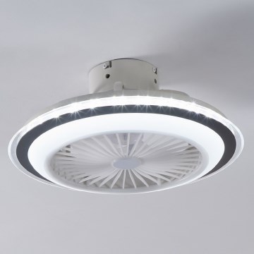 Eglo - Dimmbarer LED-Deckenventilator LED/25,5W/230V weiß/grau 2700-6500K + Fernbedienung