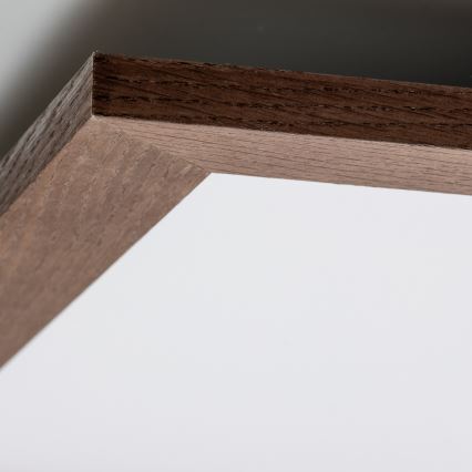 Eglo - Dimmbares LED-Anbaupanel SALOBRENA-CL WOOD LED/31W/230V 2700-6500K 64x64 cm dunkelbraun