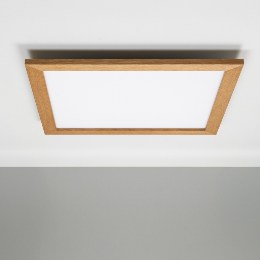 Eglo - Dimmbares LED-Anbaupanel SALOBRENA-CL WOOD LED/31W/230V 2700-6500K 64x64 cm braun